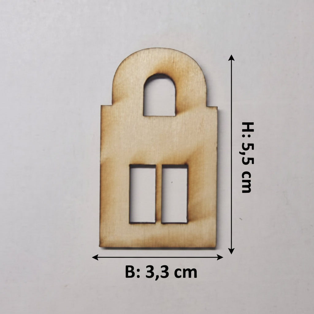 2 mm Holz Lasercut Haus Motive für kreative Ballonlicht Haus Dekoration, Bastelideen und selbstgemachte Wohnaccessoires