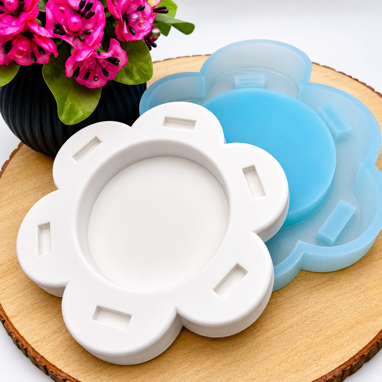 Silikonform Gießform Blume groß für Einstecker