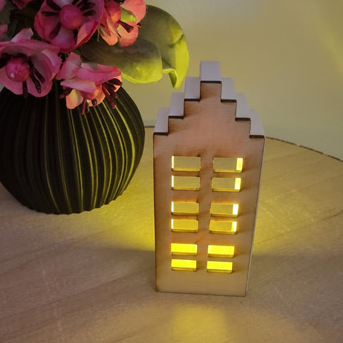 Laserschnitt Haus Motive aus 2 mm Holz für Ballonlicht Haus – dekorative Holzdetails für kreative DIY Dekoration und Leuchtdeko