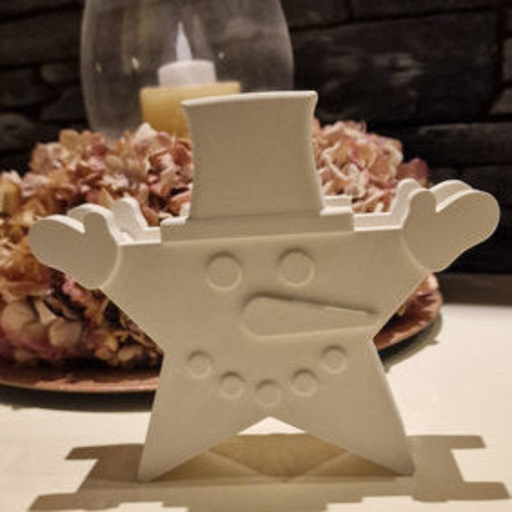 Silikonform Weihnachten Schneemann Tasche Set zum Gießen von winterlicher Deko aus Keramikpulver, Raysin oder Gips
