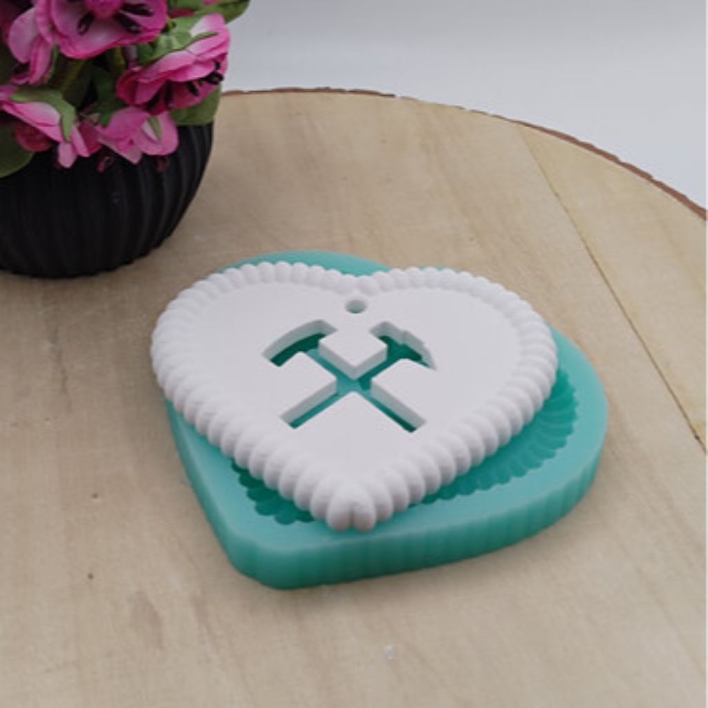 Silikonform Herzanhänger Ruhrpott für Raysin, Beton, Gips und Keramikpulver – dekorative Gießform für Ruhrpott Deko, Geschenkanhänger, Heimatdeko und kreative DIY Projekte