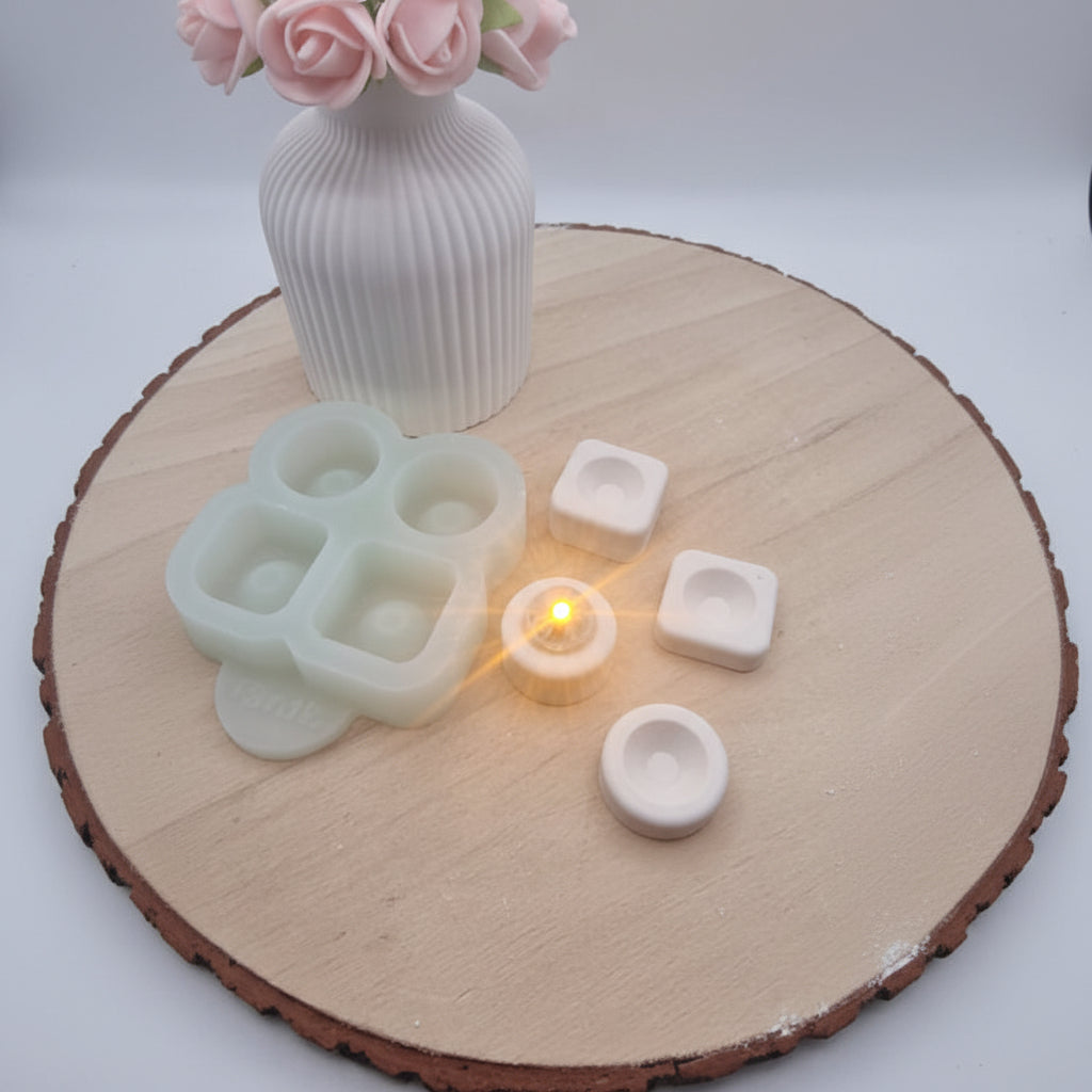 Ballonlicht Halterung als dekoratives Einsatzbeispiel aus der Silikonform für stimmungsvolle DIY Deko mit Raysin, Beton oder Gips.