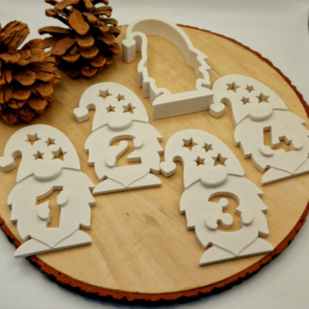 Detailansicht Ballonlicht Wichtel Advent Set mit Silikonform Gießform für DIY Projekte mit Raysin Beton Gips Keramikpulver und Resin