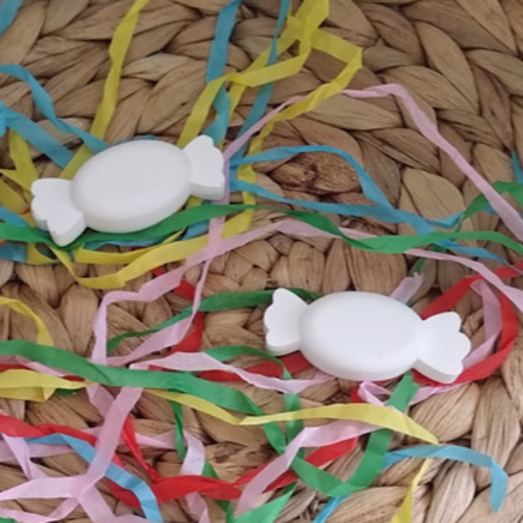 Silikonform Bonbon Mini für Raysin, Beton, Gips und Keramikpulver – kreative Gießform für Karneval Deko, Streudeko, Faschingsdeko und DIY Projekte