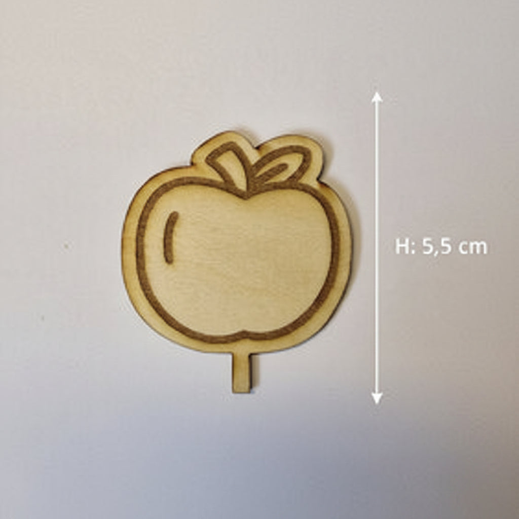 Dekoteller Schule mit Holzmotiv aus 2 mm Holz für kreative DIY Dekoration zur Einschulung
