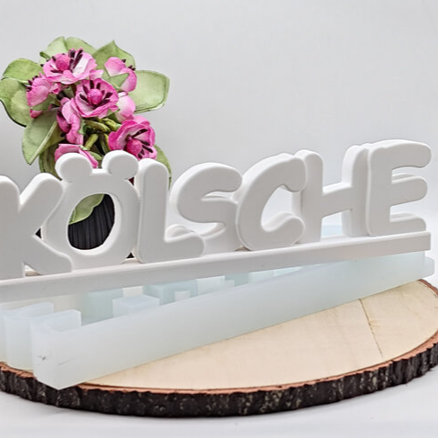 Silikonform Gießform Schriftzug Kölsche