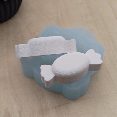 Silikonform Gießform Bonbon Mini mit Struktur
