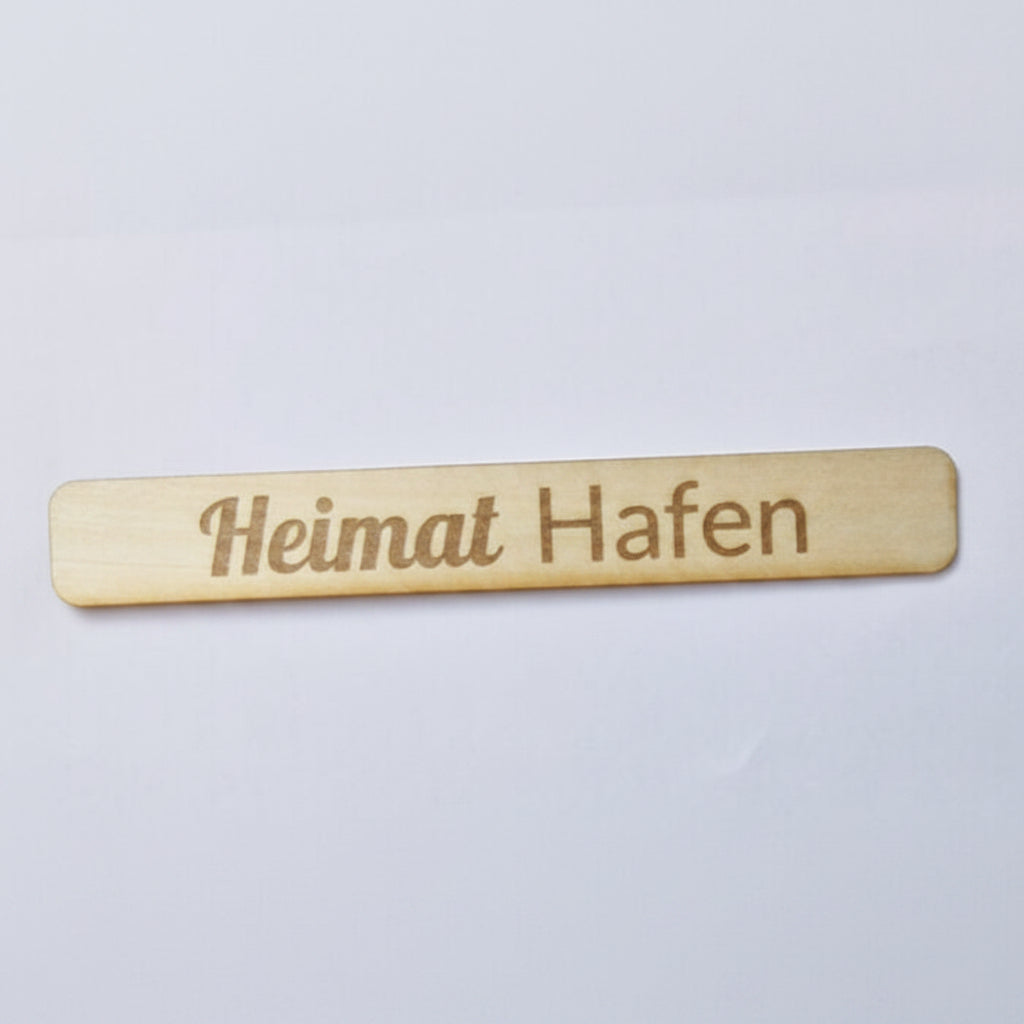 Einschieber Sprüche aus Holz als dekorative Ergänzung für Halterungen und kreative DIY Projekte