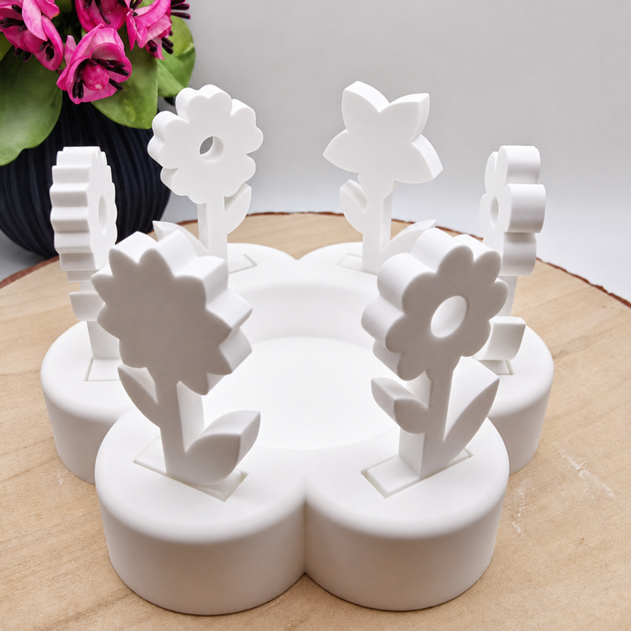 Blumen Einstecker Motiv Nr 1 aus Raysin als dekorativer Blumenstecker für Frühlingsdeko, Geschenkdekoration, Blumenarrangements und kreative DIY Ideen