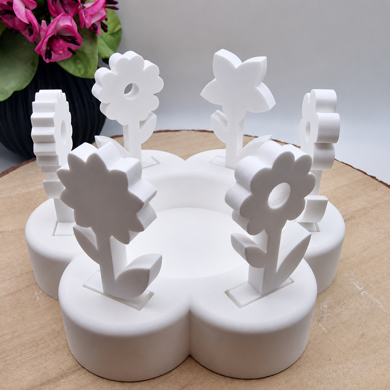 Blumen Einstecker Motiv Nr 3 aus Raysin als dekorativer Blumenstecker für Frühlingsdeko, Geschenkdekoration, Blumenarrangements und kreative DIY Ideen