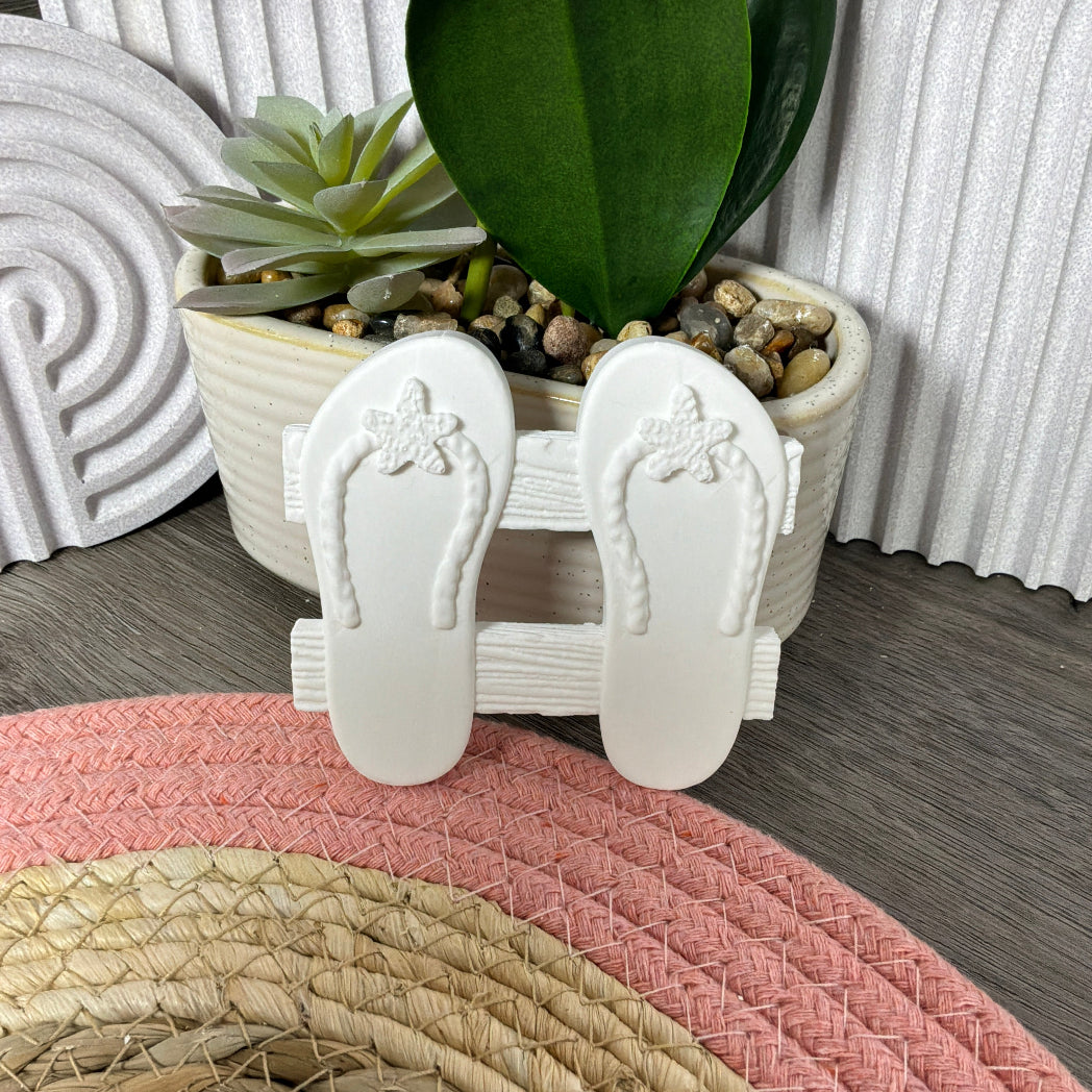 Sommerliche Flip Flops Silikonform für Stranddeko und maritime Dekoration