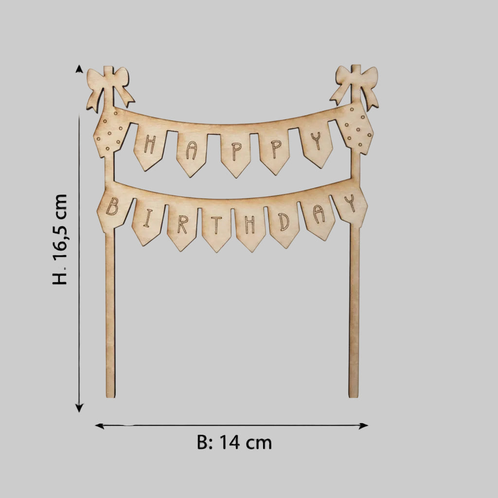 Geburtstag Motive aus 2 mm Holz als Bastelzubehör für DIY Deko, Geburtstagsteller und liebevoll gestaltete Dekoteller.