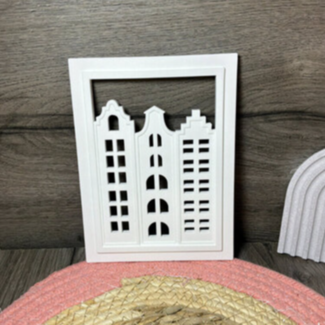 Gegossene Laterne Häuser als Anwendungsbeispiel für die Silikonform, ideal für moderne Hausdeko, Winterdeko und DIY Geschenkideen.