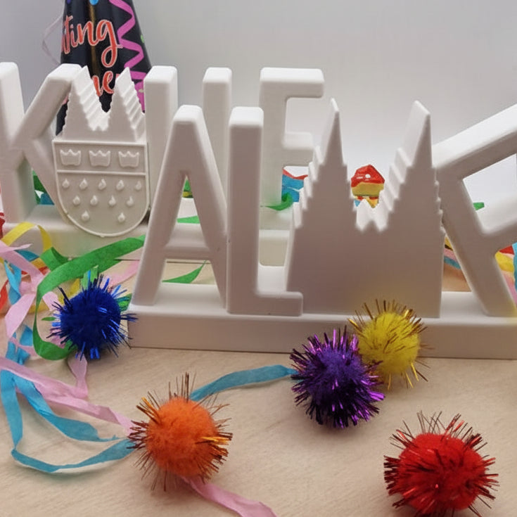 Gegossenes Karneval Kölle Motiv als Anwendungsbeispiel für die Silikonform, ideal für Karnevalsdeko und kölsche Geschenkideen.