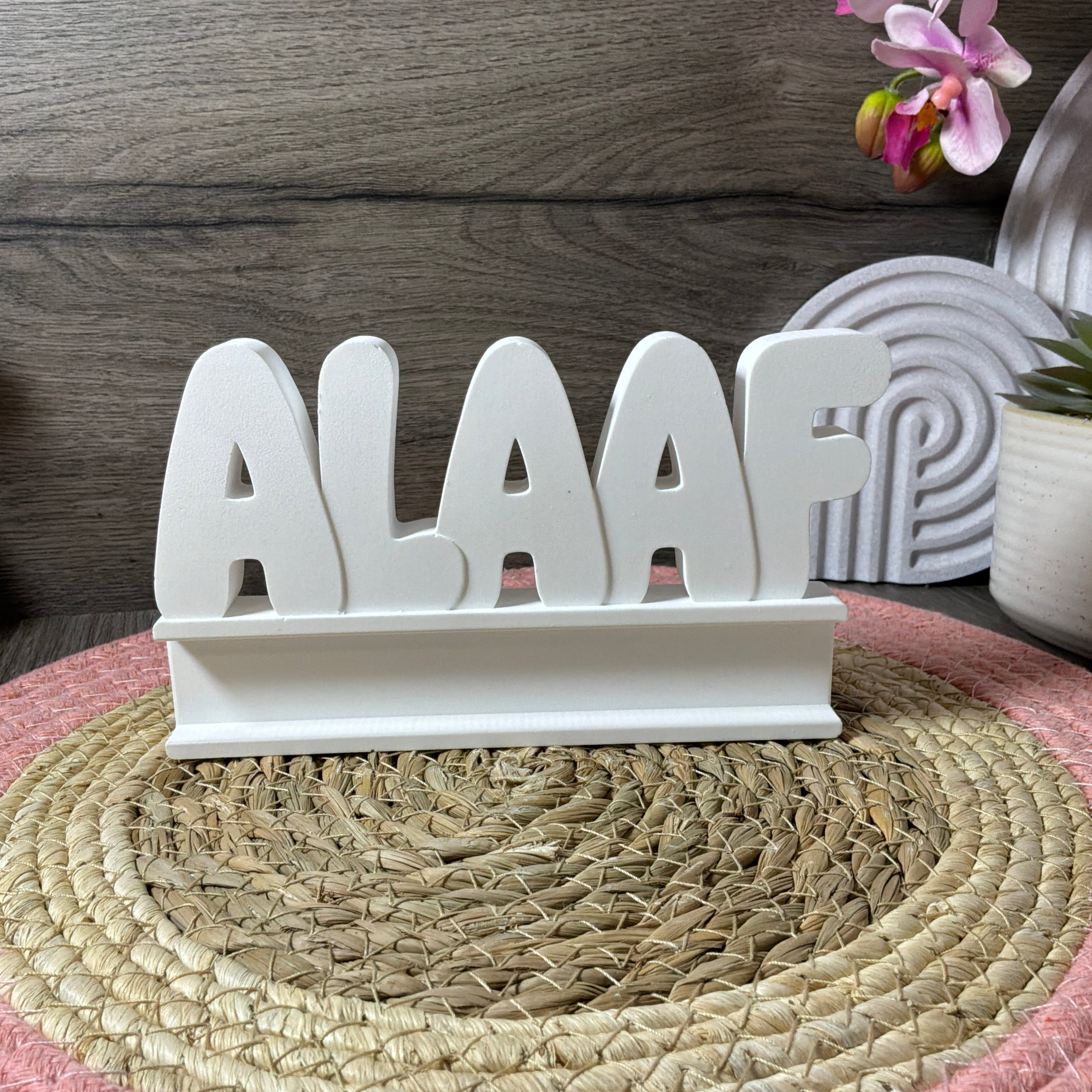 Silikonform Schriftzug Alaaf mit Einschub für Klötzchen