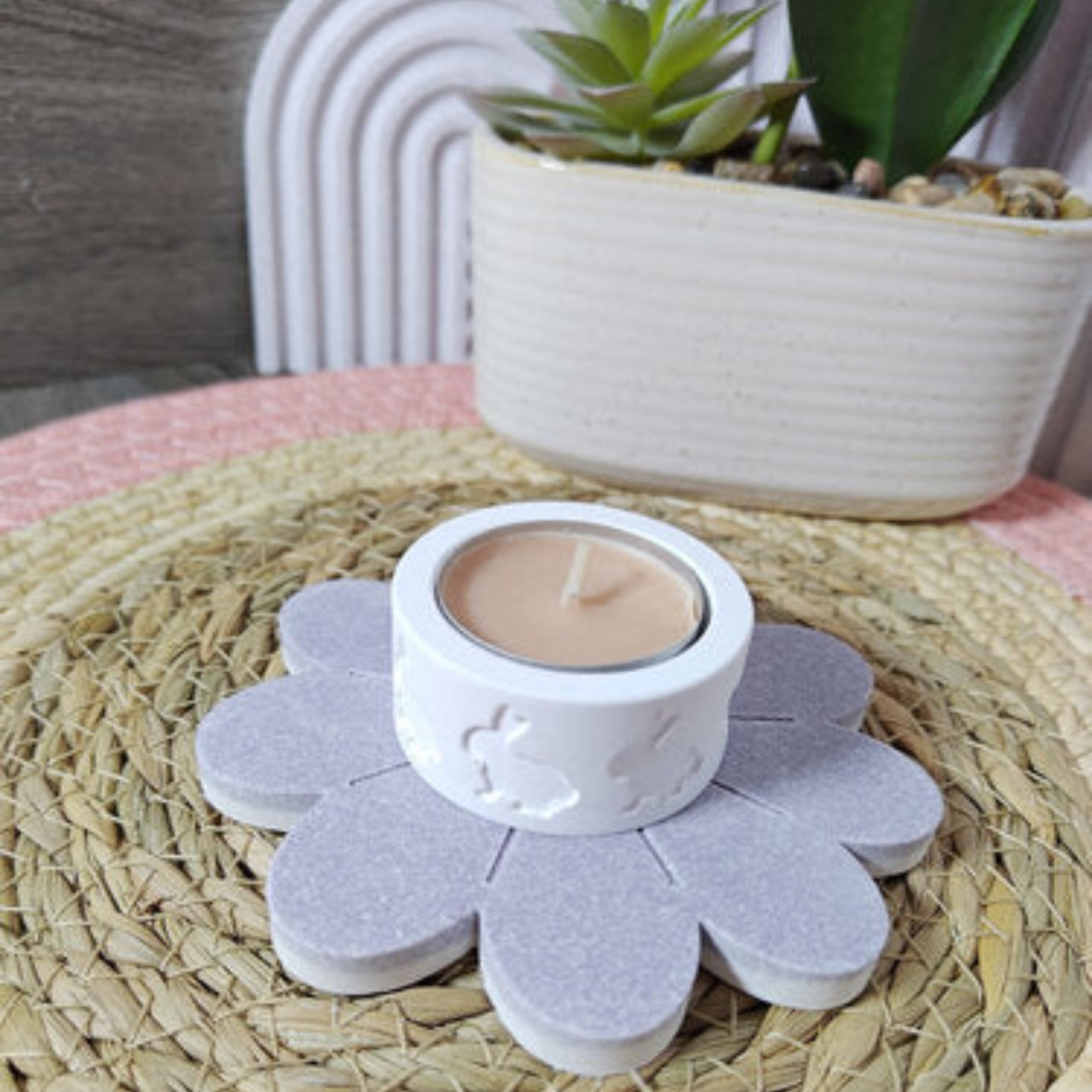 Gießform Blumen Untersetzer aus Silikon für Tischdeko, Geschenkdeko und kreative DIY Projekte