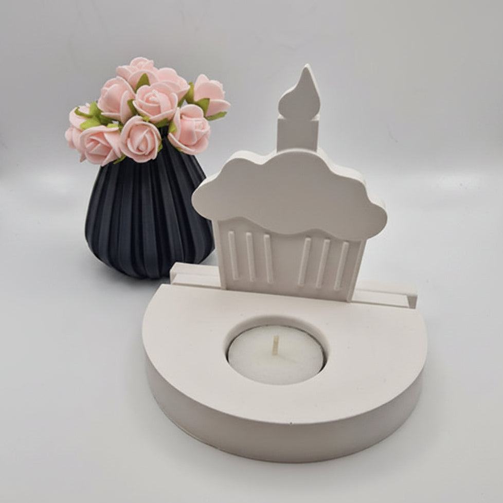 Gießform Einschieber Cupcake aus Silikon für dekorative Gießprojekte, Geschenkdeko und kreative DIY Deko