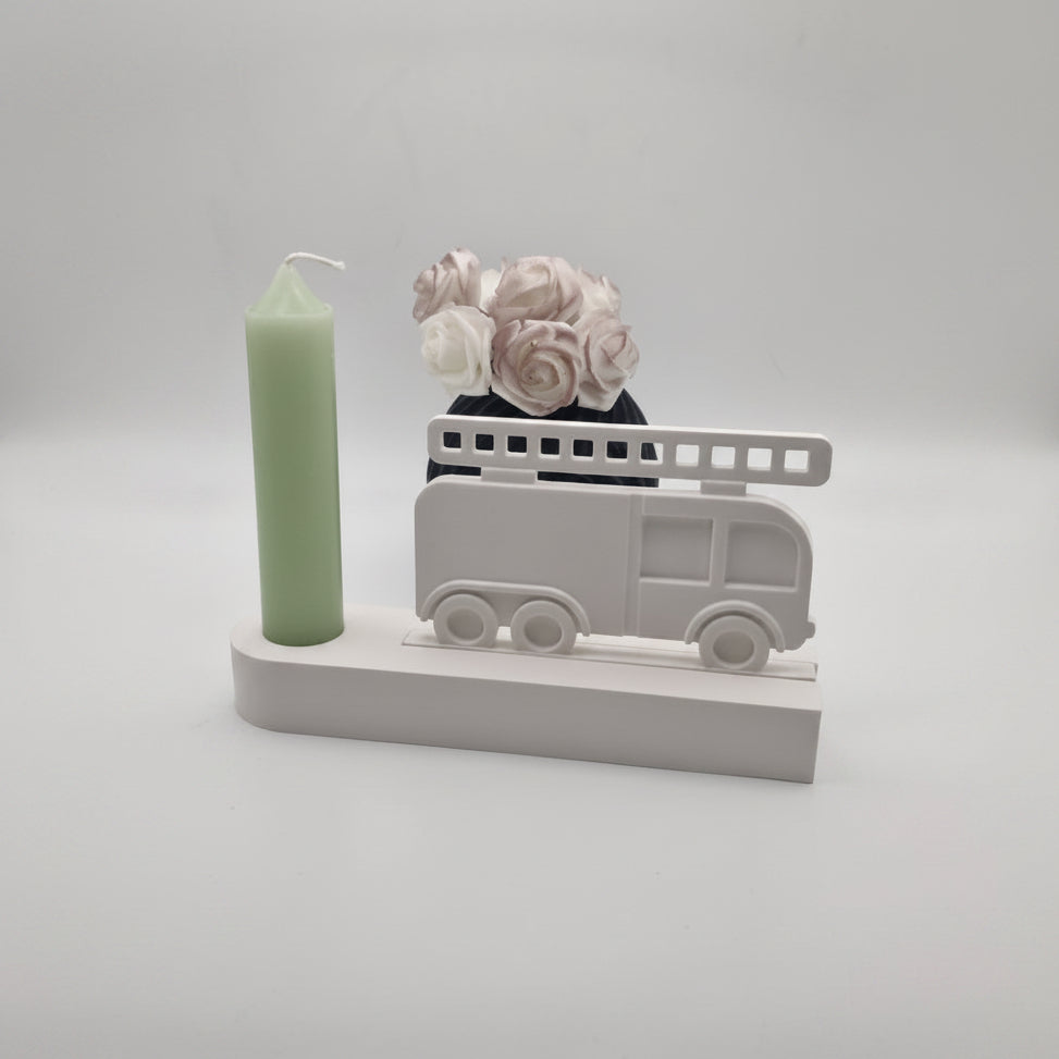 Gießform Einschieber Feuerwehrauto aus Silikon für Feuerwehr Deko, Geschenkdeko und kreative DIY Projekte