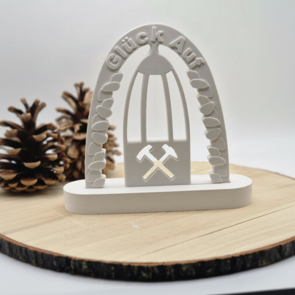 Gießform Einschieber Glück Auf aus Silikon für Bergbau-Deko, Geschenkdeko und kreative DIY Projekte