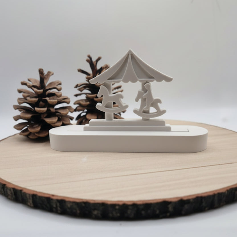 Gießform Einschieber Karussell aus Silikon für Weihnachtsmarkt-Deko, Geschenkdeko und kreative DIY Projekte