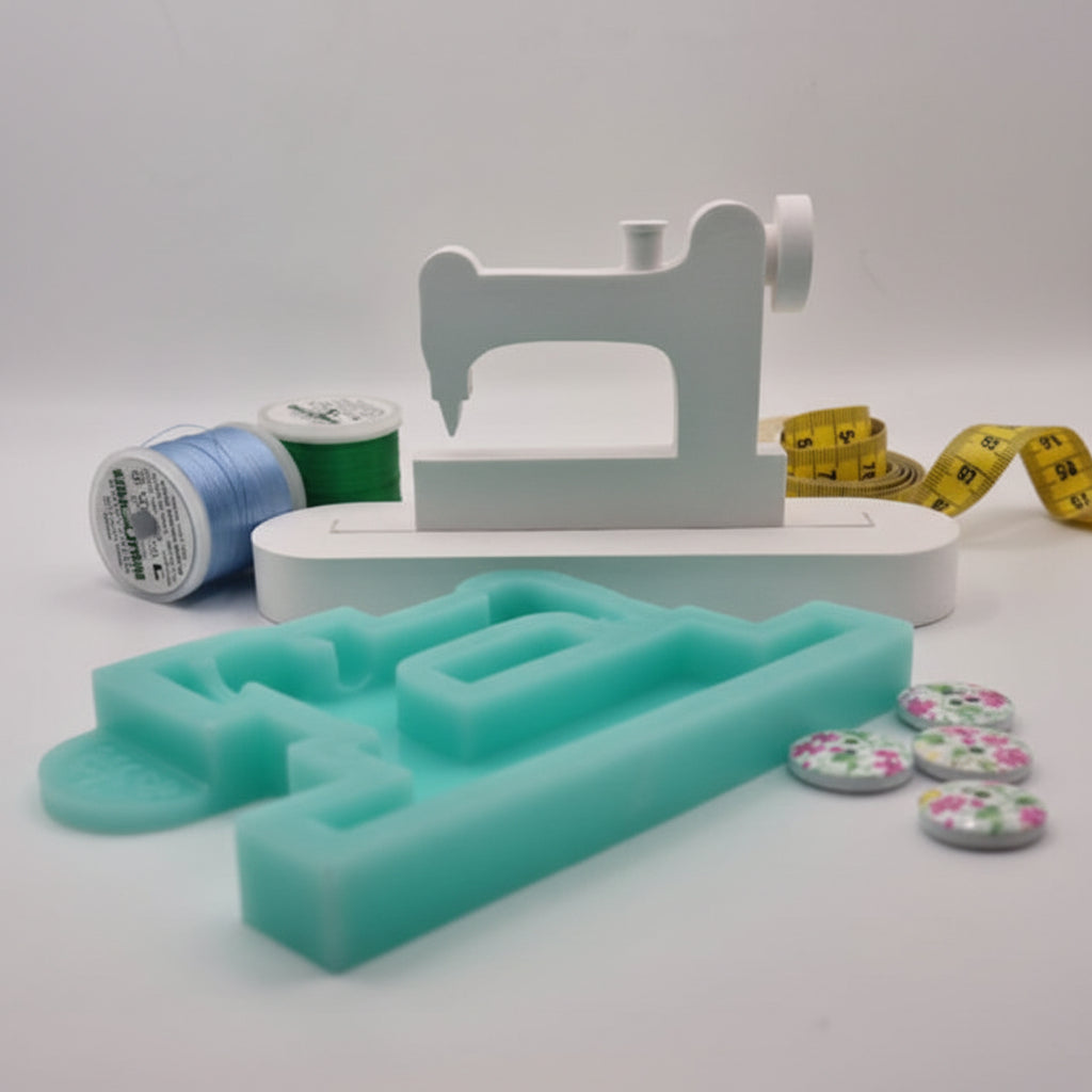 Gießform Einschieber Nähmaschine aus Silikon für Nähstube, Handarbeit, Geschenkdeko und kreative DIY Deko