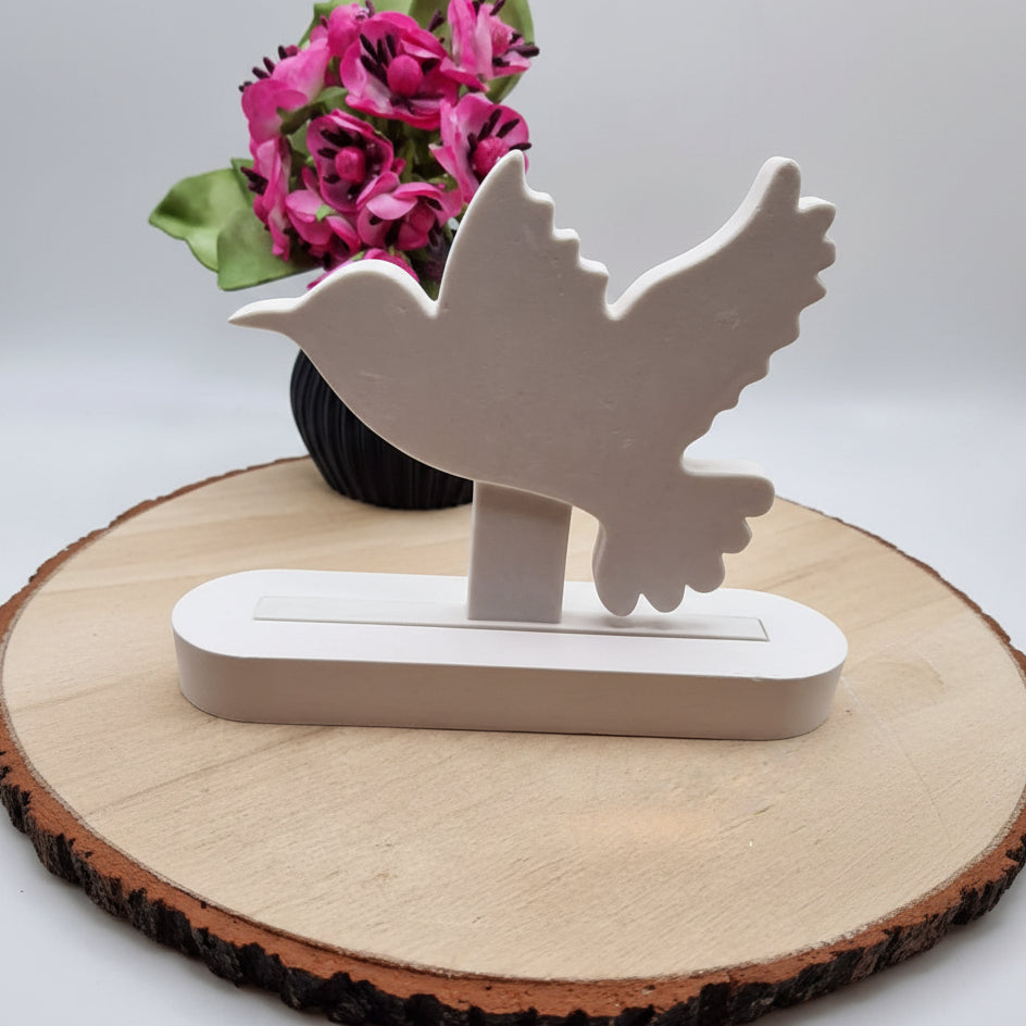 Gießform Einschieber Taube aus Silikon für religiöse Deko, Geschenkdeko und kreative DIY Projekte