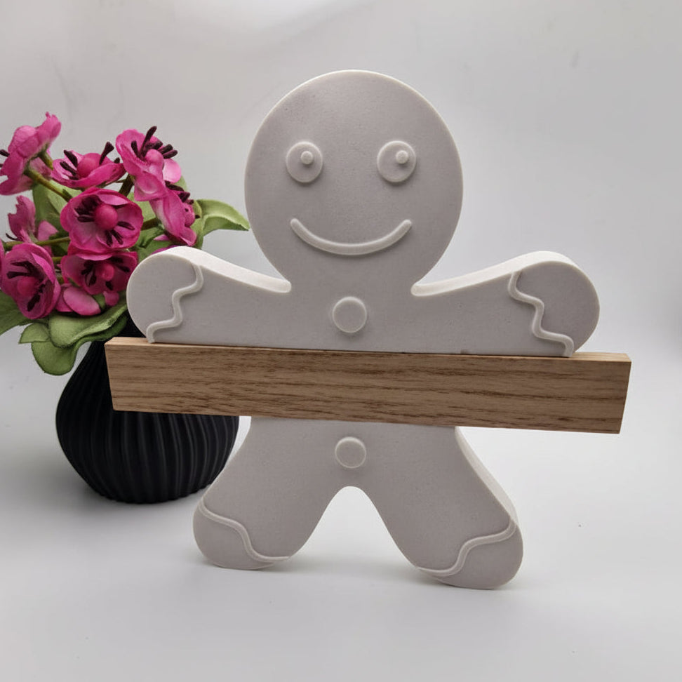 Gießform Lebkuchenmann Klötzchen aus Silikon für Weihnachtsdeko, Geschenkdeko und kreative DIY Projekte