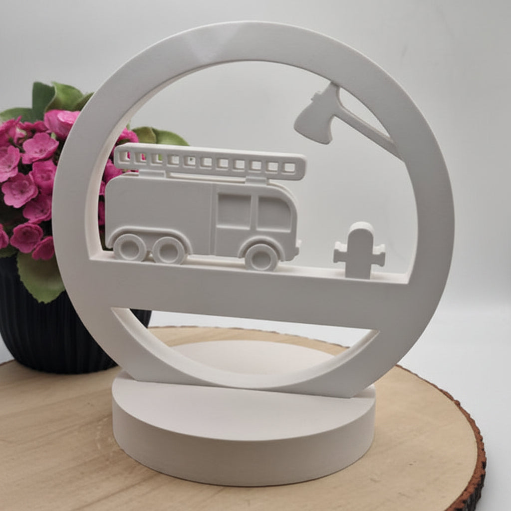 Gießform Loop Feuerwehr aus Silikon für Feuerwehr Deko, Geschenkdeko und kreative DIY Projekte