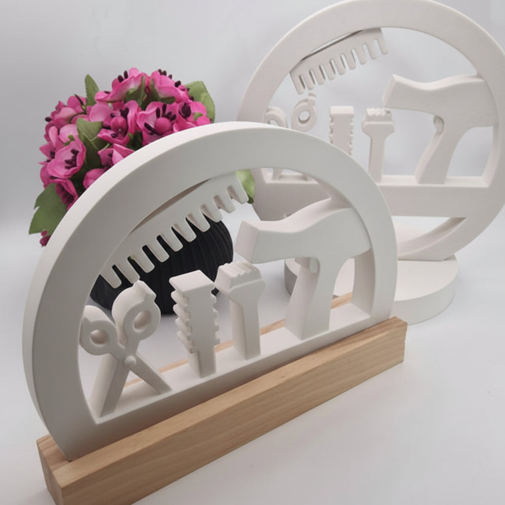Gießform Loop Friseursalon aus Silikon für Friseur Deko, Geschenkdeko und kreative DIY Projekte