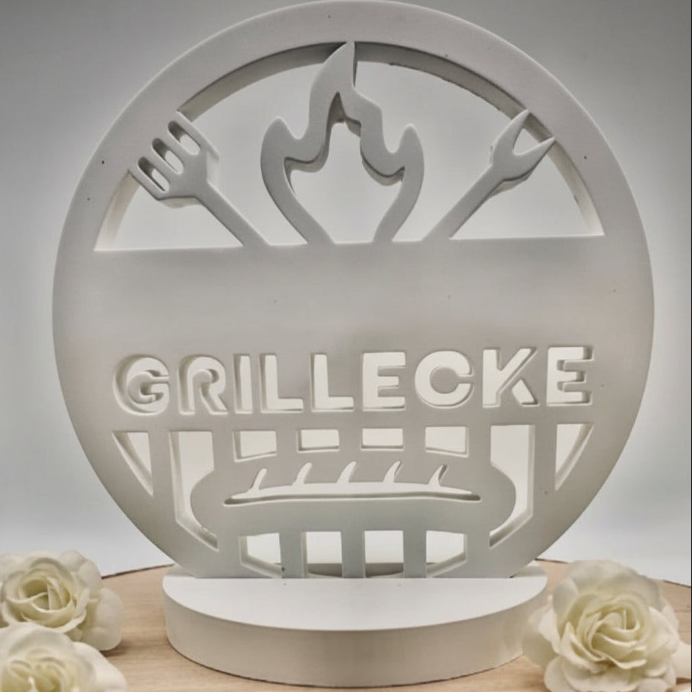 Gießform Loop Grillecke aus Silikon für kreative Deko rund ums Grillen, Garten und DIY Projekte
