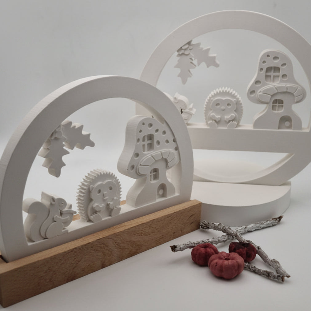 Gießform Loop Herbst aus Silikon für herbstliche Deko, Geschenkdeko und kreative DIY Projekte