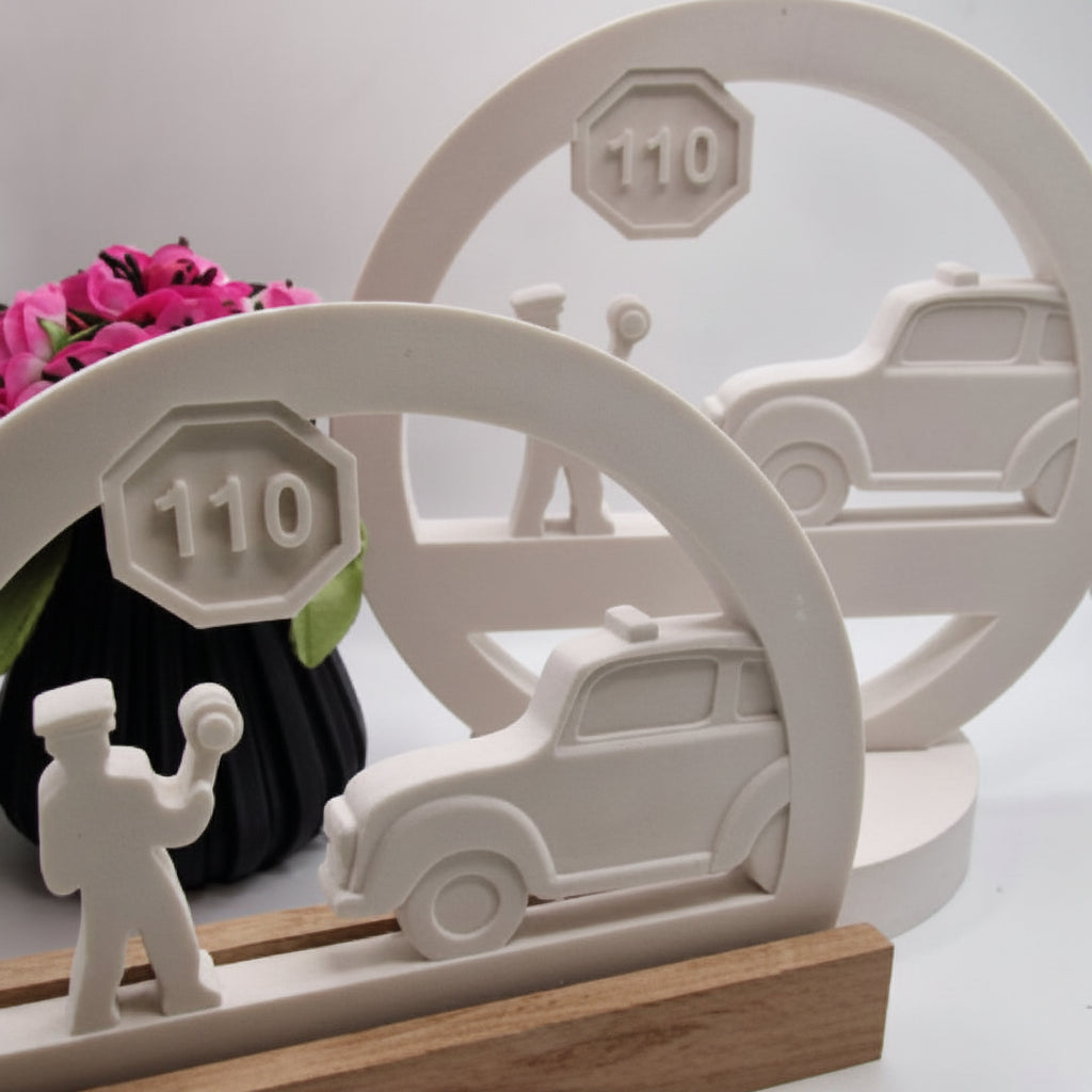 Gießform Loop Polizei aus Silikon für Polizei Deko, Geschenkdeko und kreative DIY Projekte