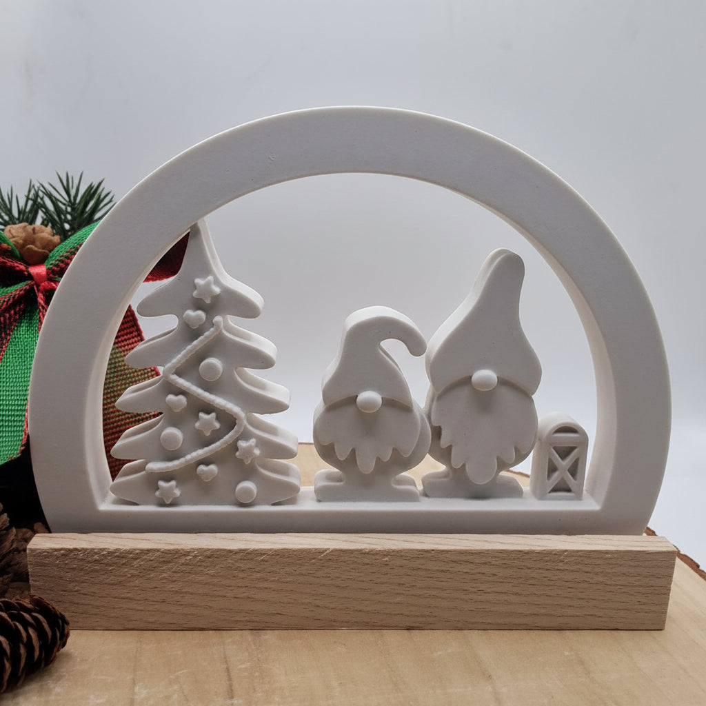 Gießform Loop Wichtel aus Silikon für festliche Deko, Geschenkdeko und kreative DIY Projekte