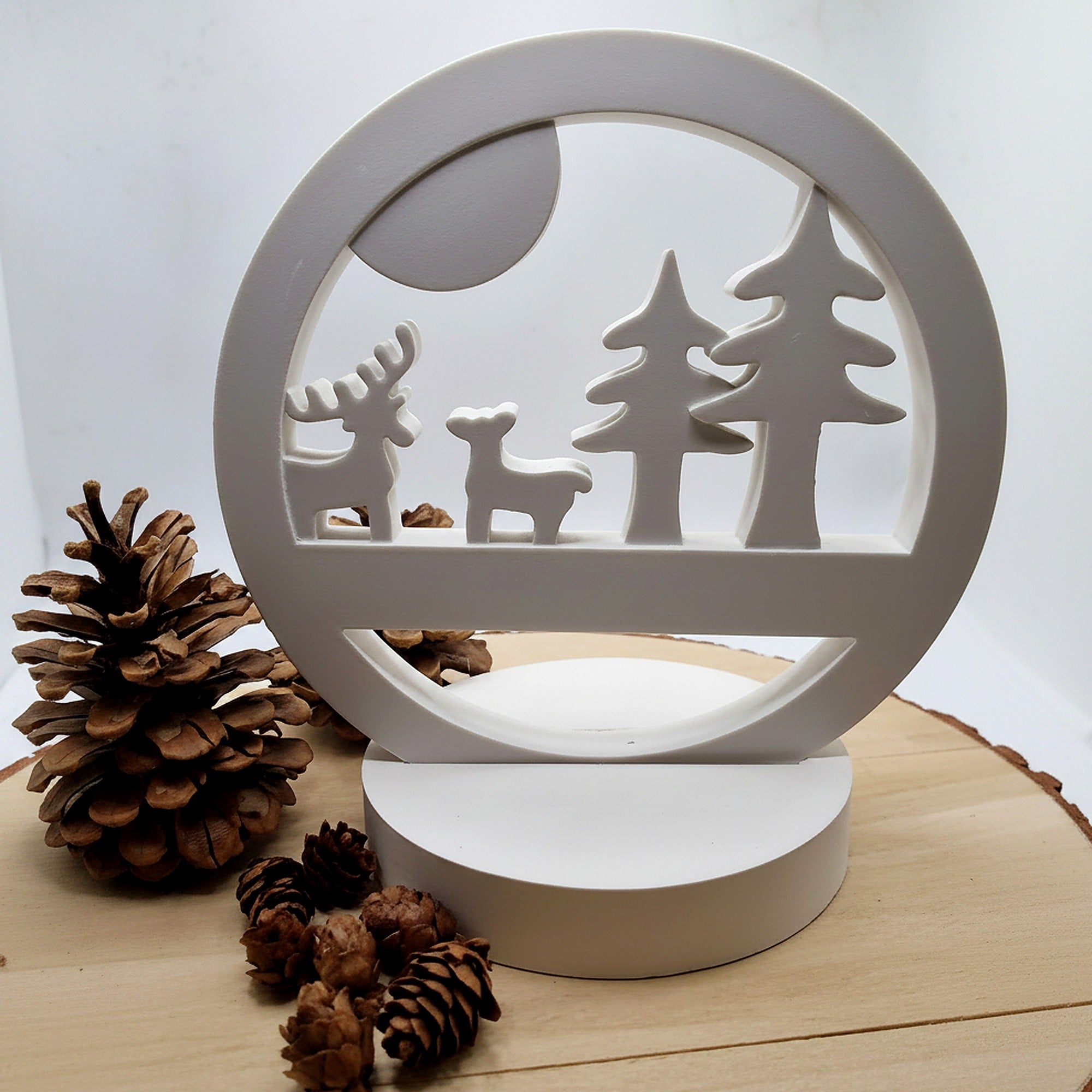 Gießform Loop Winter aus Silikon für winterliche Deko, Geschenkdeko und kreative DIY Projekte