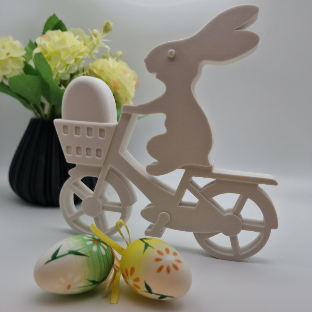 Gießform Osterhase auf Fahrrad aus Silikon für Osterdeko, Frühlingsdeko und kreative DIY Projekte