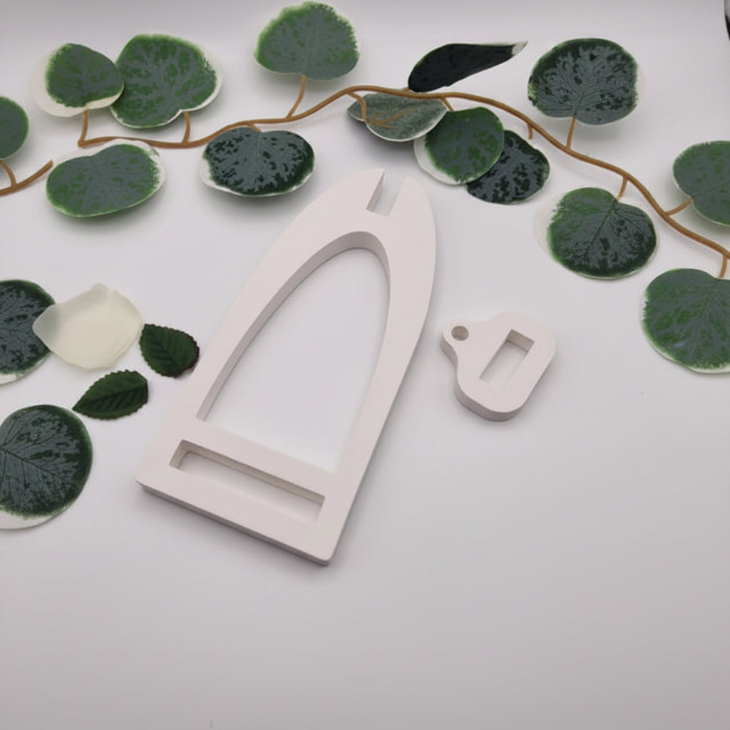 Gießform Schaukel mit Halterung aus Silikon für dekorative Gießprojekte mit Raysin, Beton oder Keramikpulver