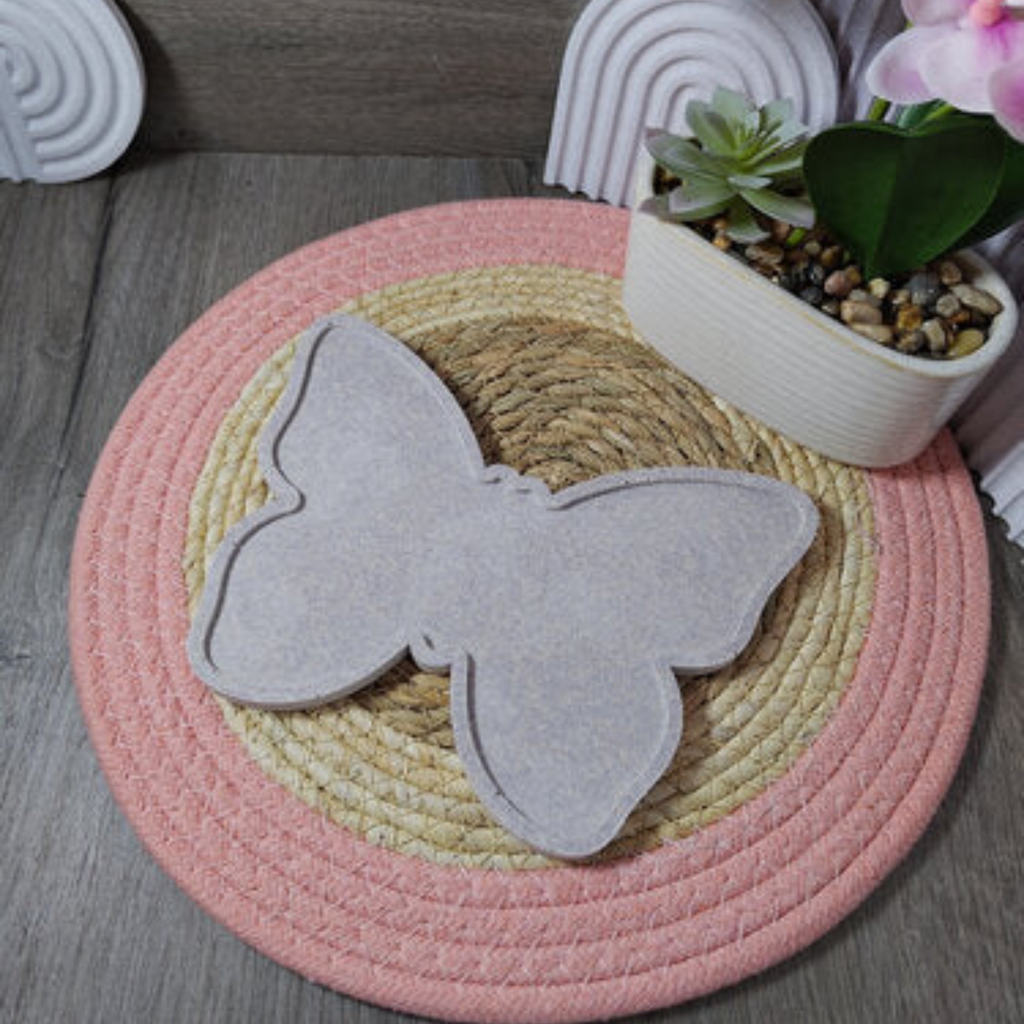 Gießform Schmetterling Tablett aus Silikon für Tischdeko, Geschenkdeko und kreative DIY Projekte