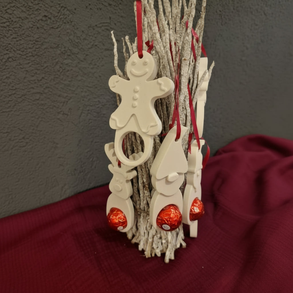 Gießform für Schokokugel Lebkuchen Mann aus Silikon für Weihnachtsdeko, Geschenkdeko und kreative DIY Projekte