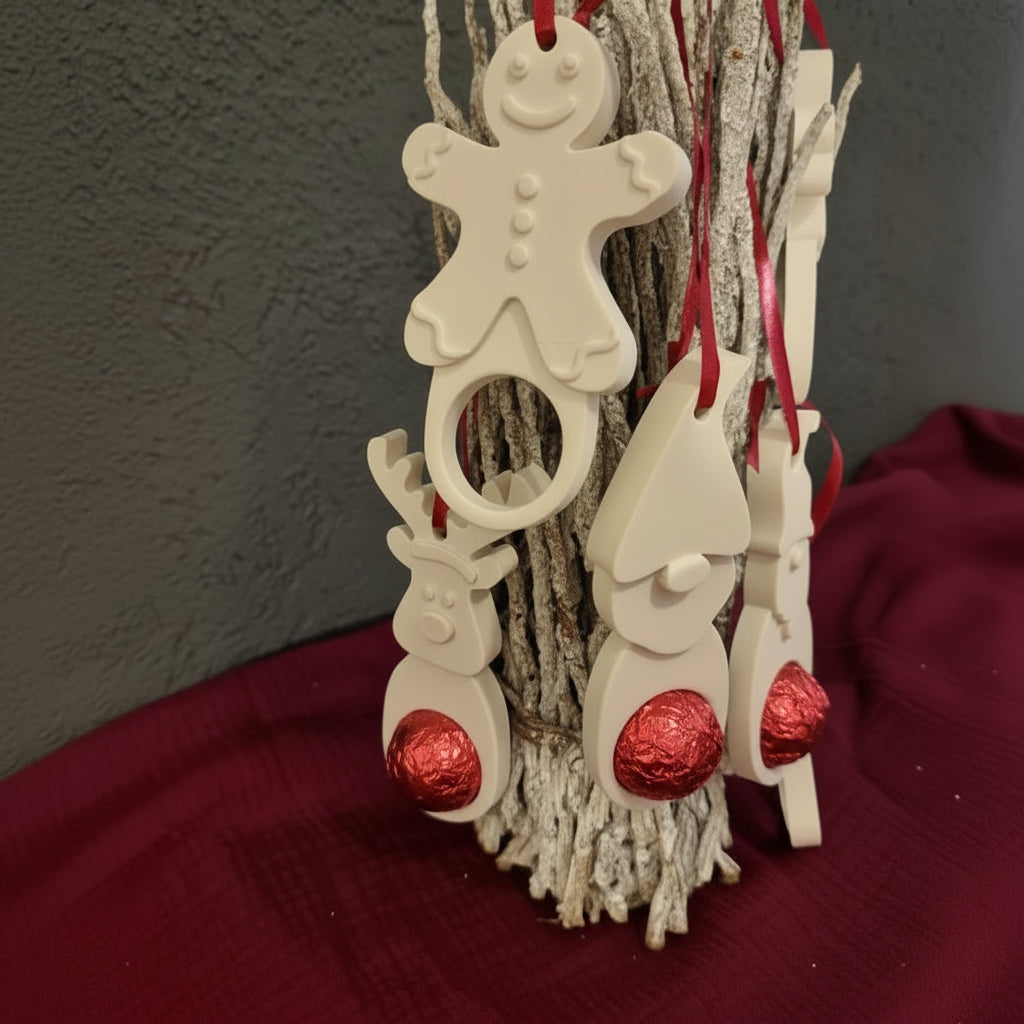 Gießform für Schokokugel Wichtel Mann aus Silikon für Weihnachtsdeko, Geschenkdeko und kreative DIY Projekte