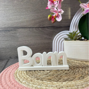 Gießform Schriftzug Bonn aus Silikon für Stadtdeko, Geschenkdeko und kreative DIY Projekte