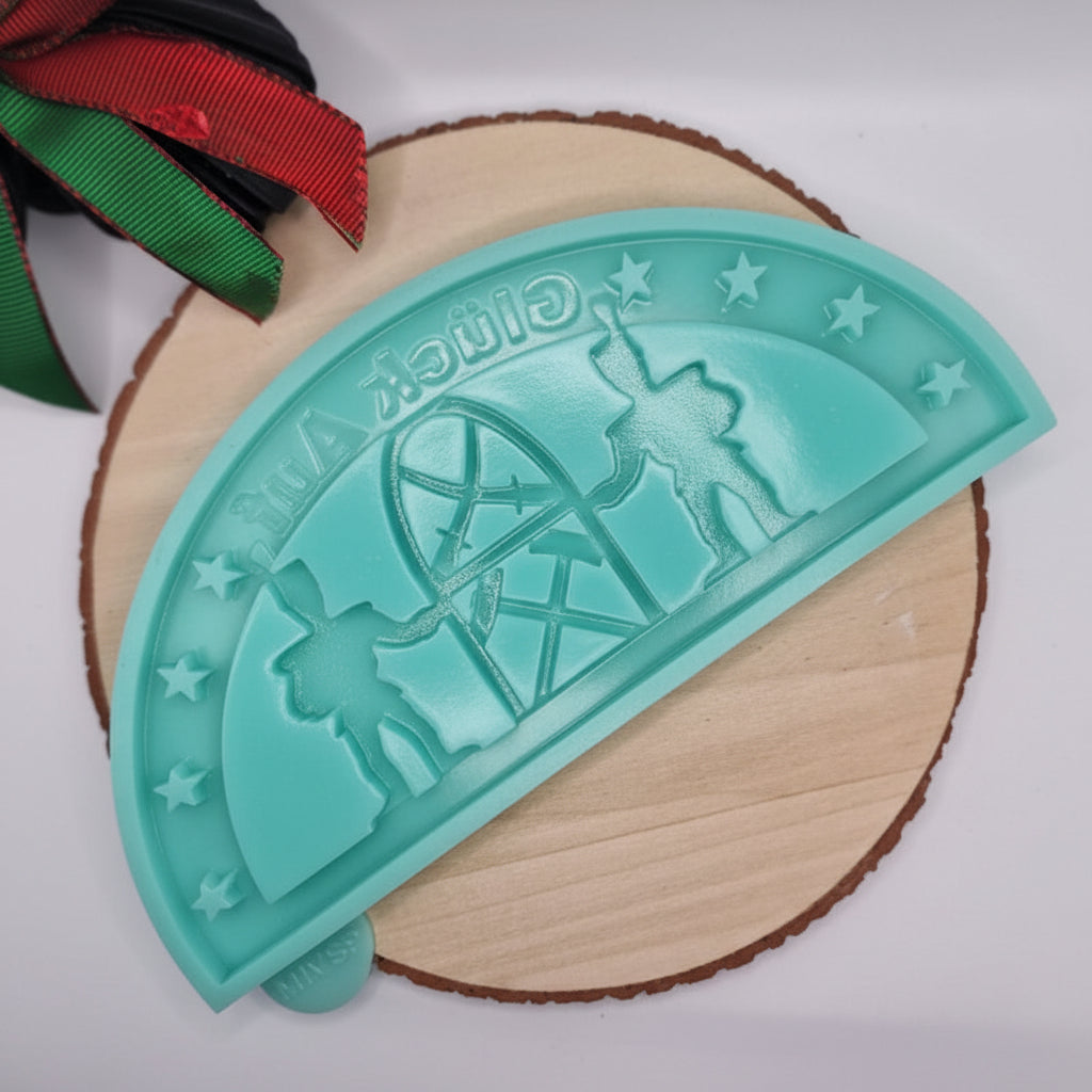 Gießform Schwibbogen Bergmänner aus Silikon für Weihnachtsdeko, Lichterdeko und kreative DIY Projekte
