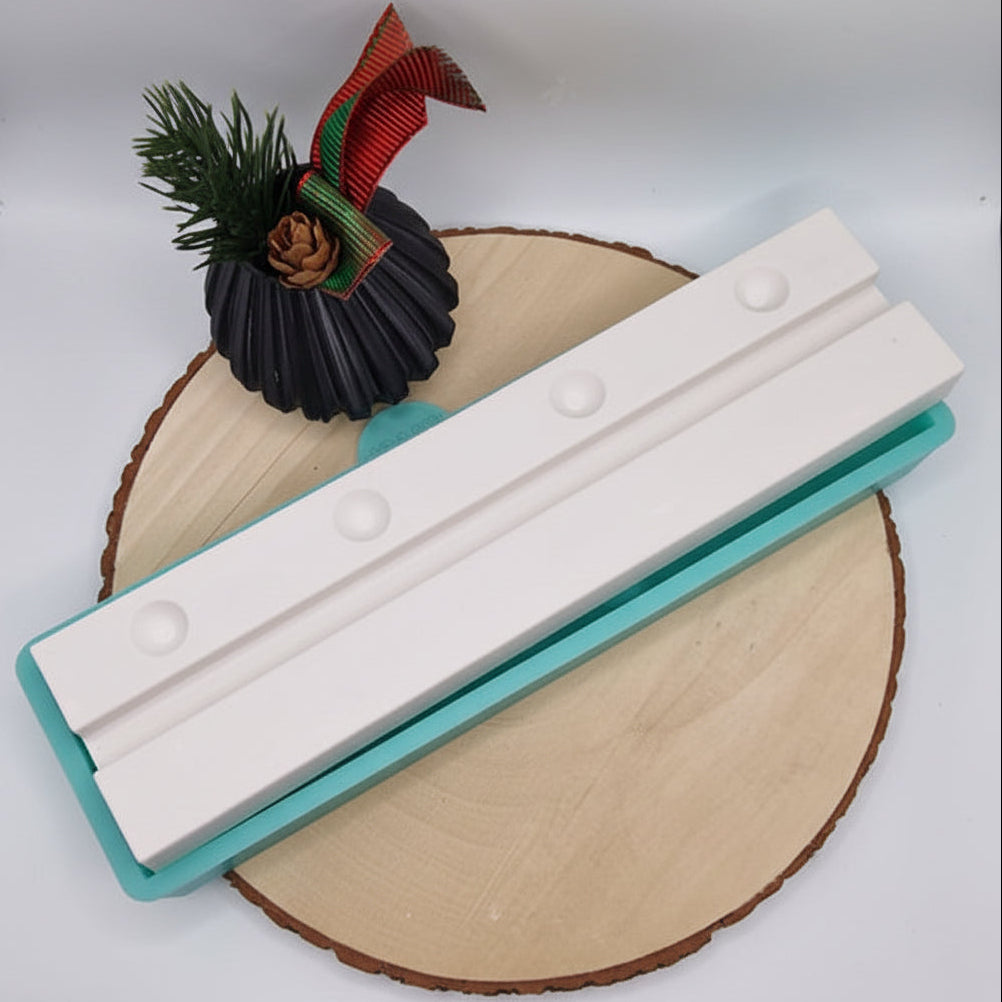 Gießform Schwibbogen Weihnachtsmarkt mit Halterung im Set aus Silikon für Weihnachtsdeko, Lichterdeko und kreative DIY Projekte