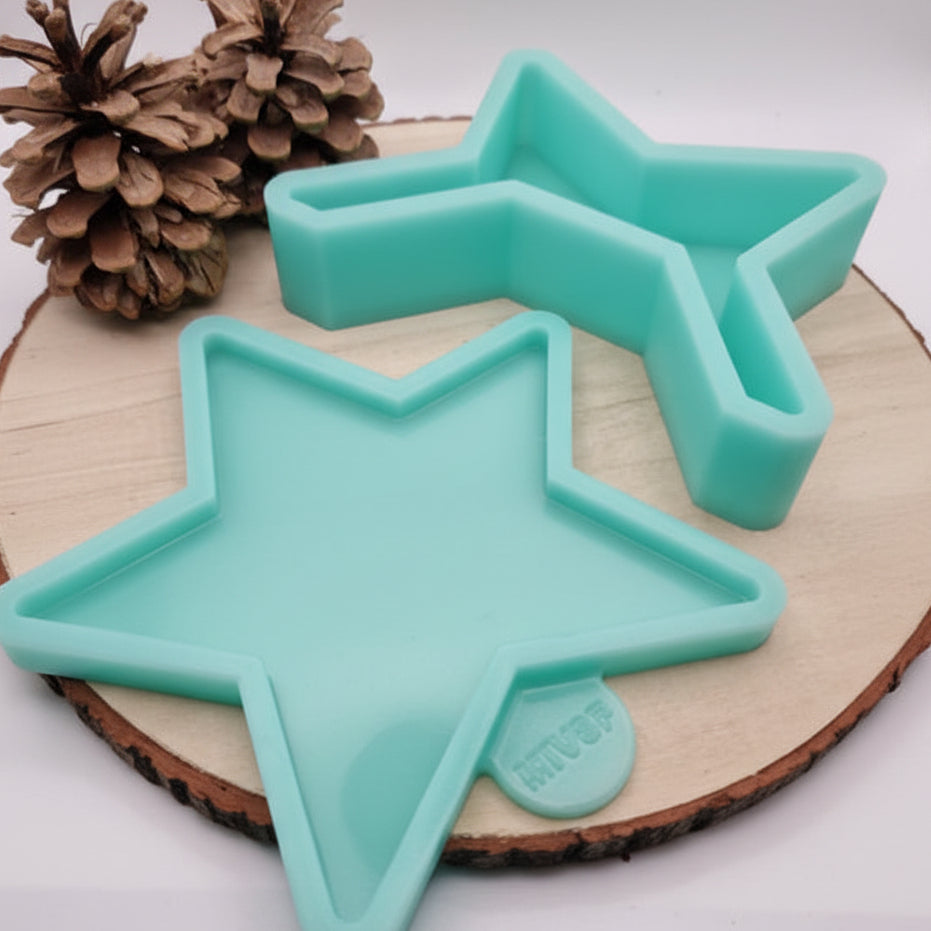 Gießform Stern Tasche Set aus Silikon für Weihnachtsdeko, Geschenkdeko und kreative DIY Projekte