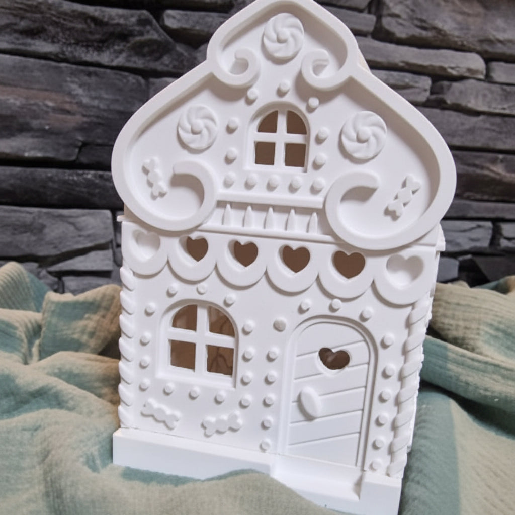 Gießform Weihnachtsdeko Lebkuchenhaus aus Silikon für moderne Adventsdeko und kreative Geschenkideen