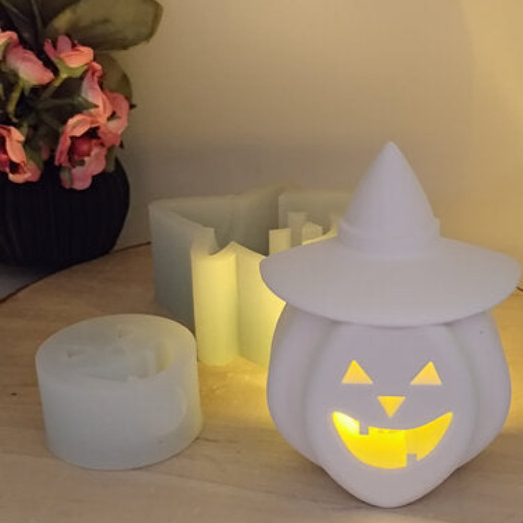 Halloween Kürbis 2in1 aus Raysin als dekorative Herbstdeko für Halloween, Tischdeko und kreative DIY Dekorationsideen