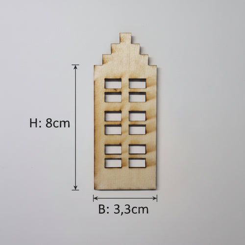 Haus Motive als Laserschnitt aus 2 mm Holz im Set für Ballonlicht Haus, moderne Hausdeko und kreative Bastelprojekte