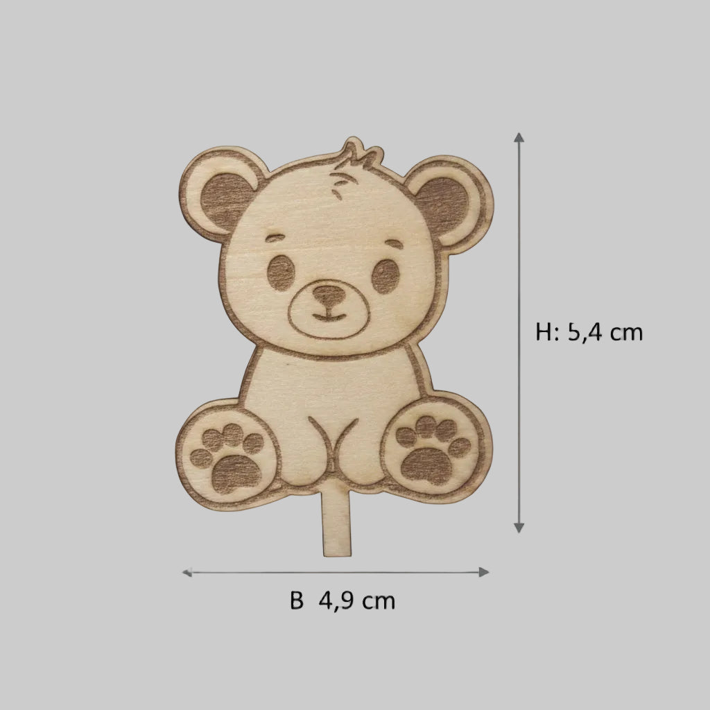 Holztiere im Lasercut Design als Bastelzubehör für Kindergeburtstag, Geburtstagsteller und DIY Projekte.