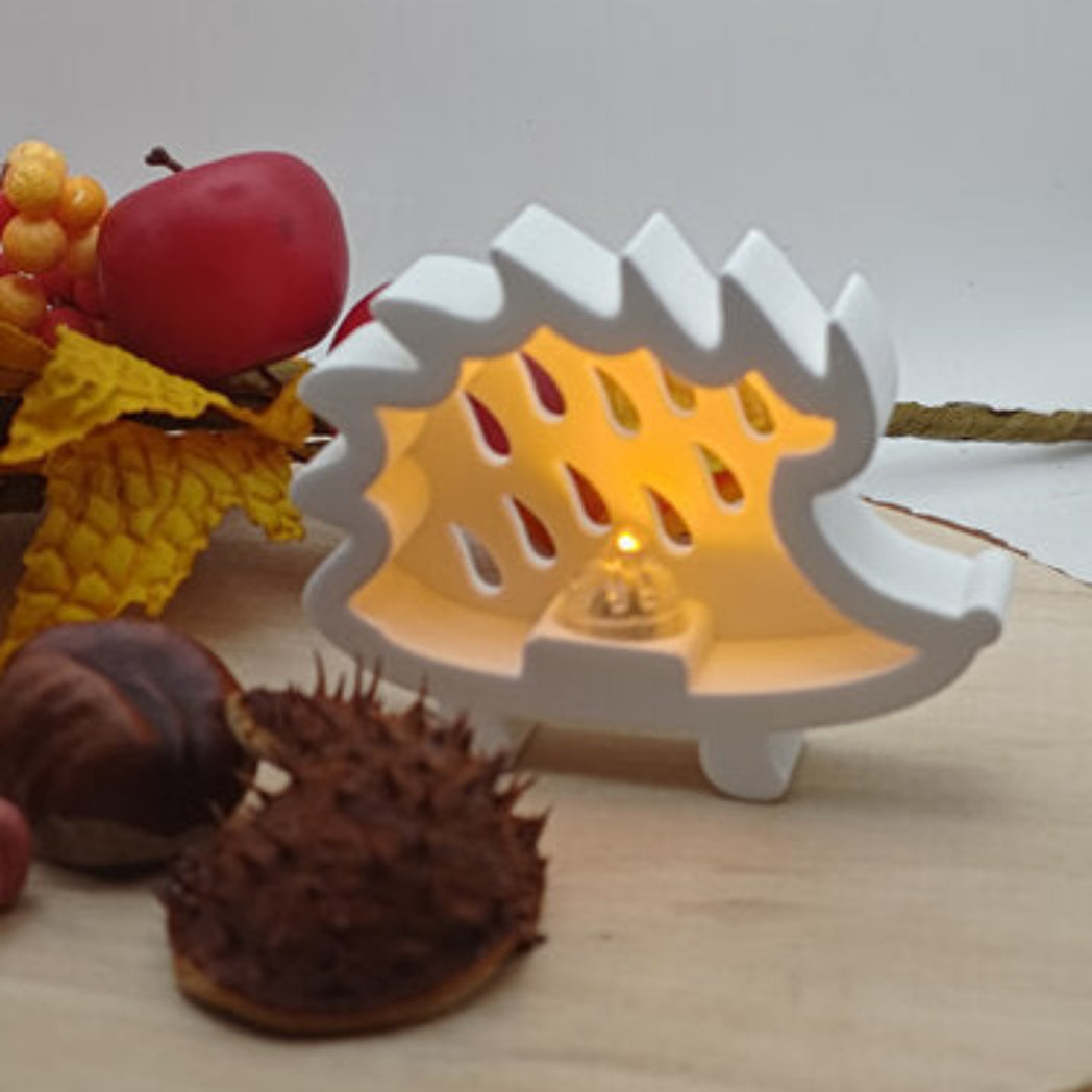 Igel Ballonlicht aus Raysin als herbstliche Leuchtdeko für Fensterbank, Wohnzimmer und gemütliche Herbstdekoration