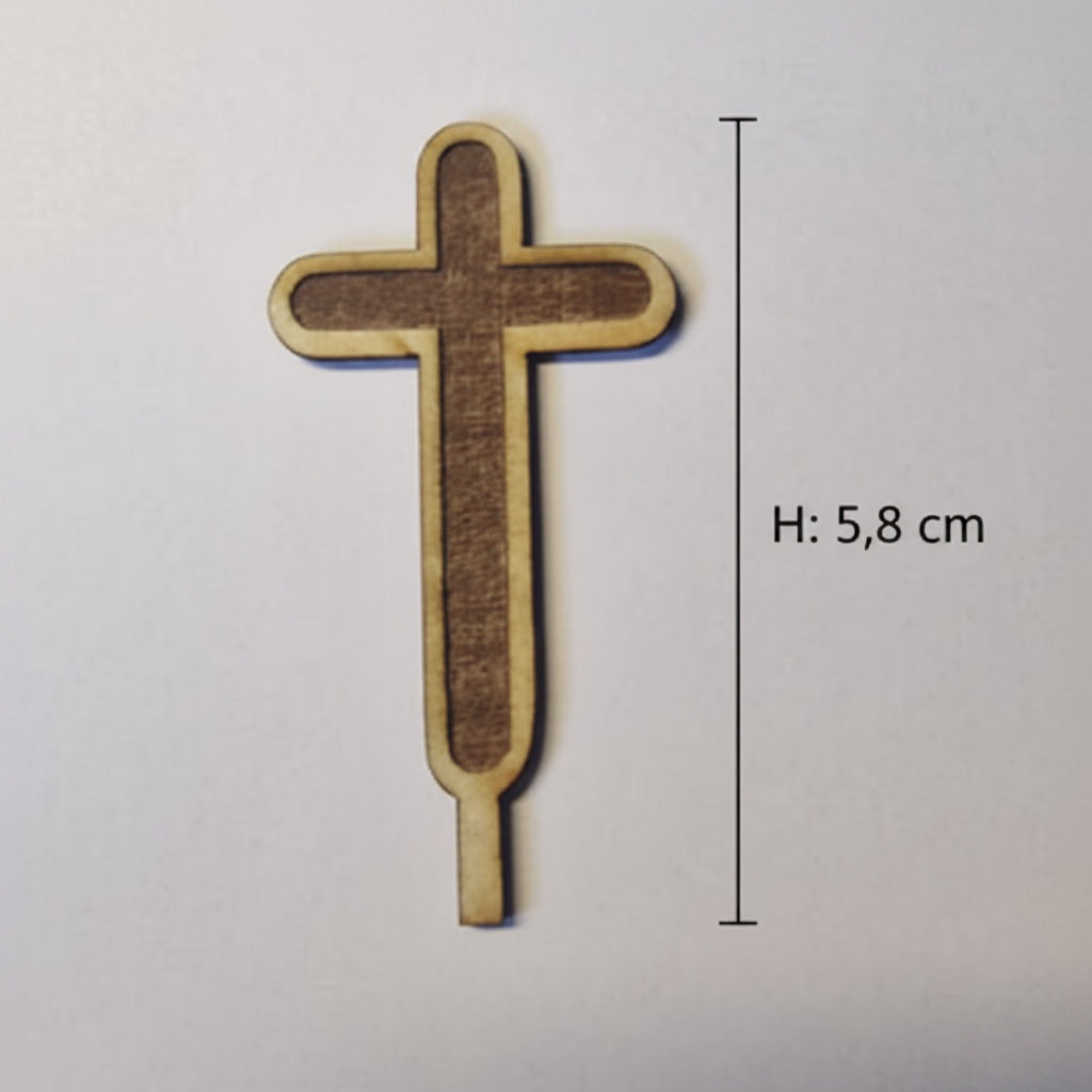 Kirche Holzmotiv als Laserschnitt für Dekoteller und religiöse Wohndekoration