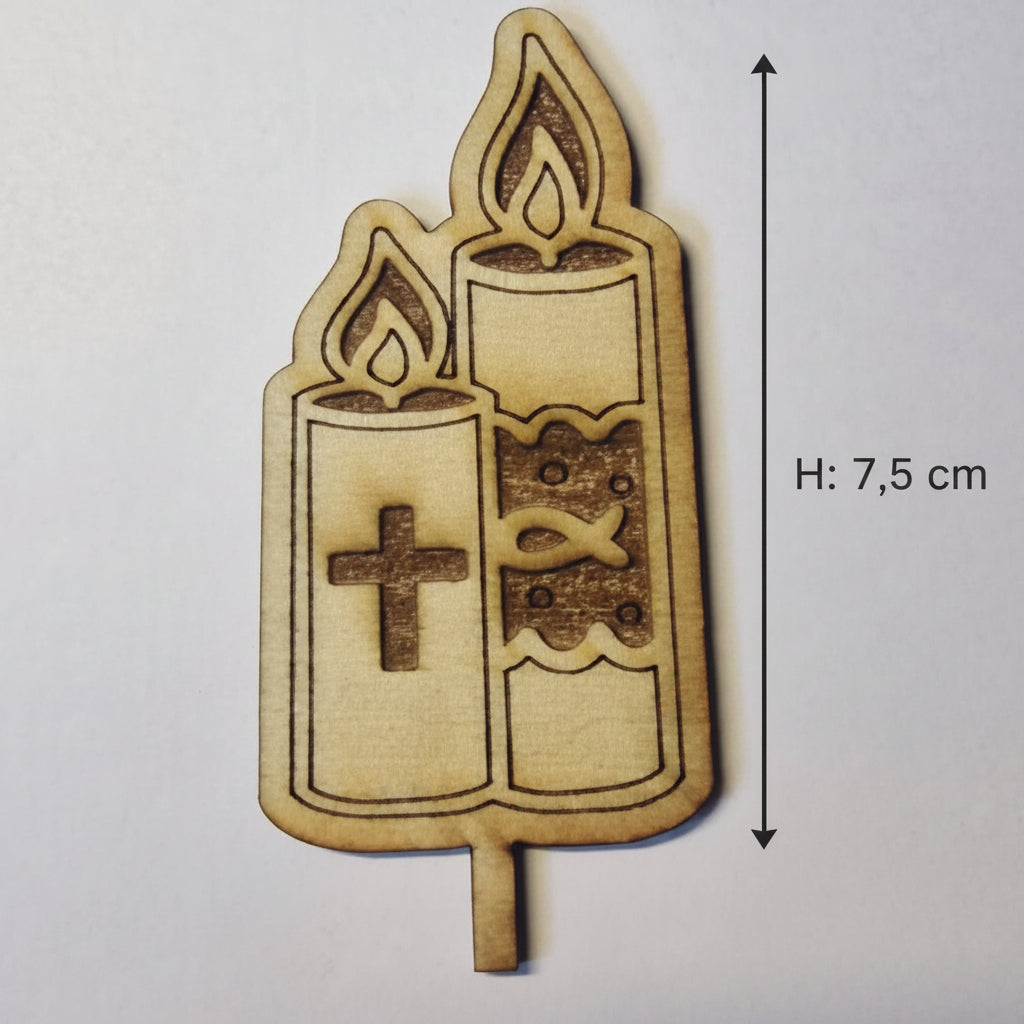 Konfirmation Dekoration aus Holz für Dekoteller und christliche Geschenkideen